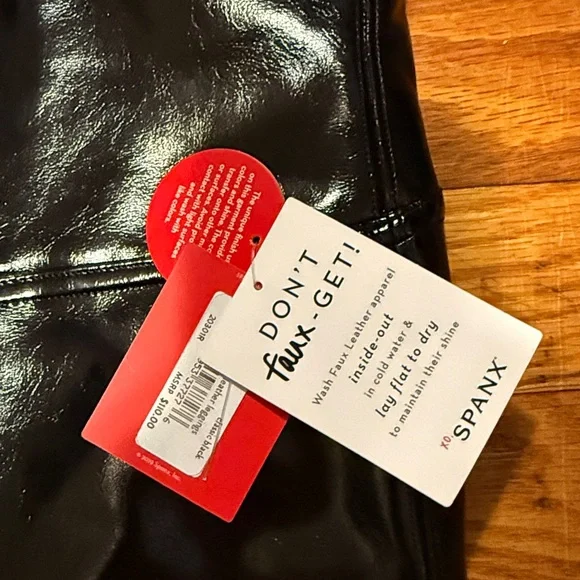 SPANX Faux Patent Leather Leggings. Size M. NWT. - Picture 3 of 6